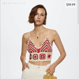 Mango crochet crop top